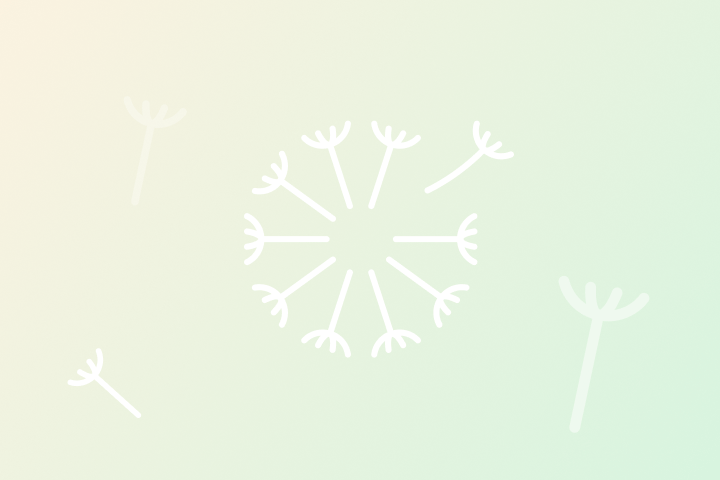 Púpava na jemnom pozadí