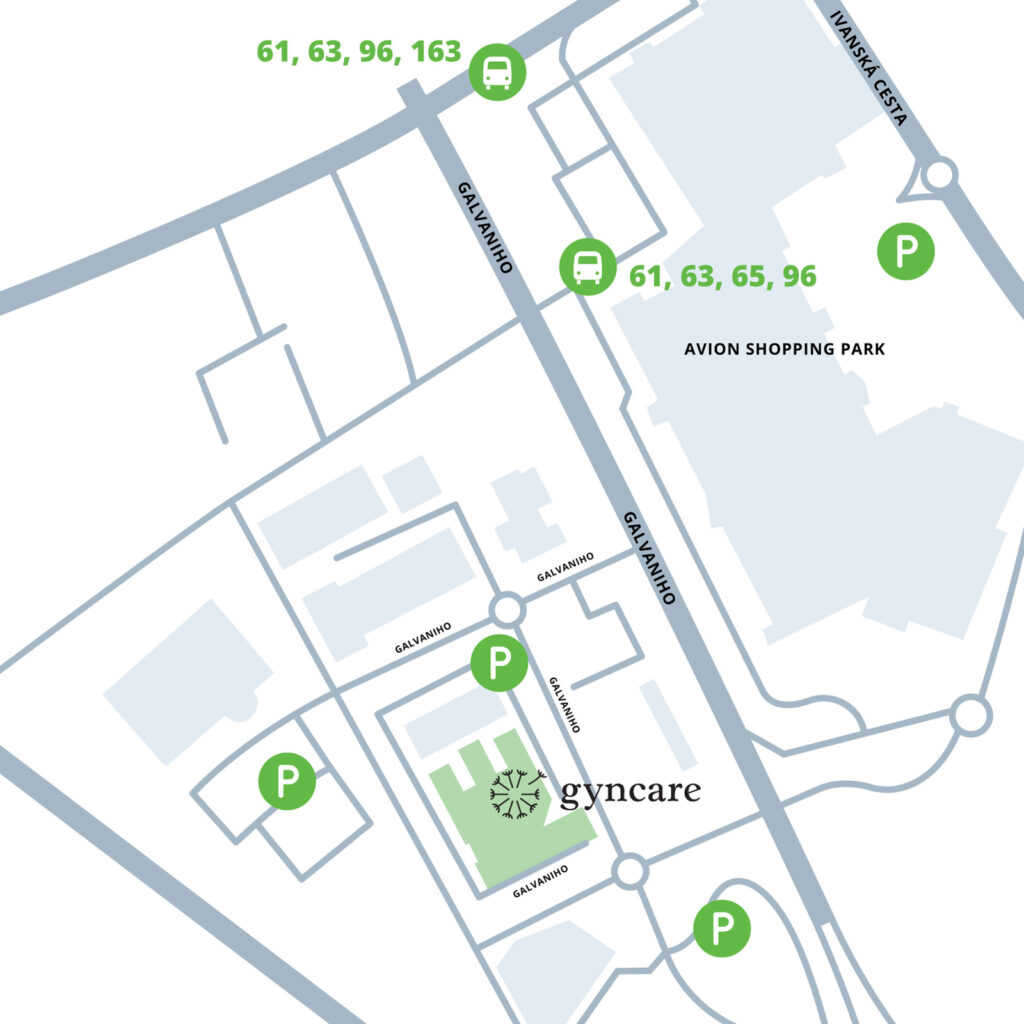 mapa Bratislava svetle pozadie GYNCARE